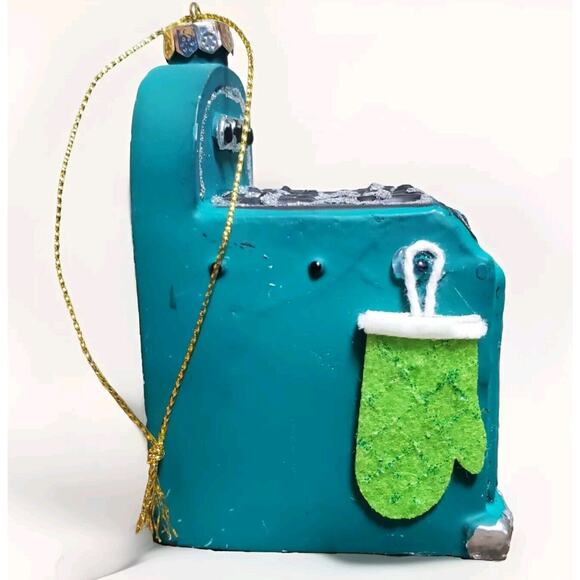 Retro Kitchen Oven Glass Ornament - Art Deco Green Teal, Bakery, Chef Cook Gift - Picture 5 of 8